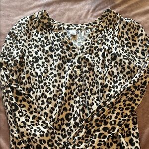 Old Navy Animal Print Blouse